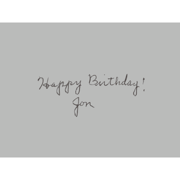 SVG Happy Birthday Jon