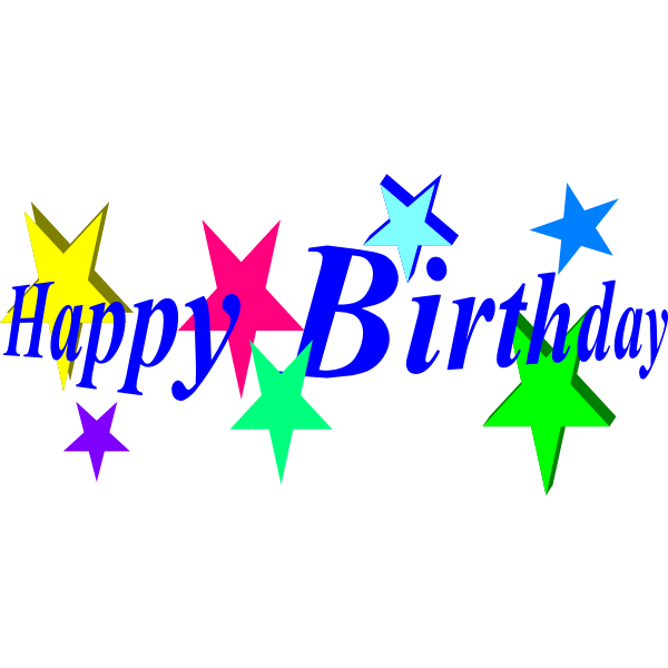 SVG Happy birthday lettering vector image