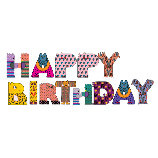 SVG Happy Birthday text vector image