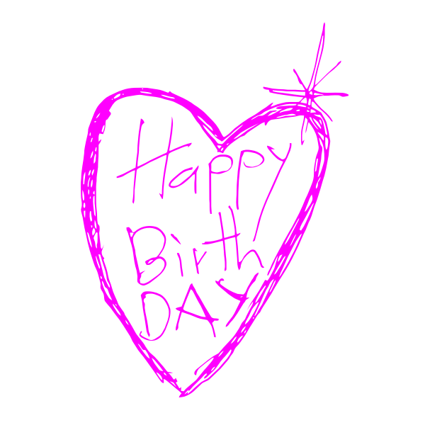 SVG Happy birthday with heart
