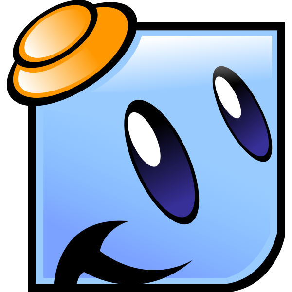 SVG Happy blue emoji