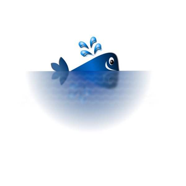 SVG Happy blue whale vector illustration