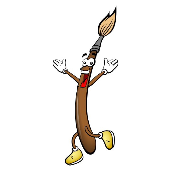 SVG Happy brush vector clip art