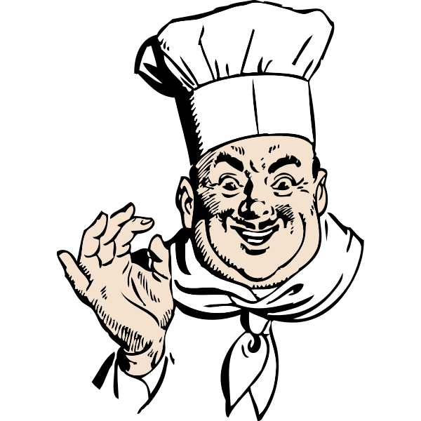 SVG Happy chef vector graphics