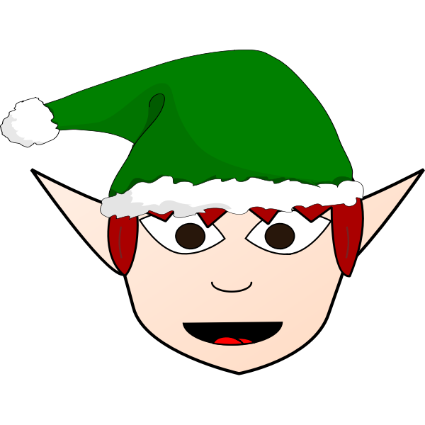 SVG happy Christmas elf