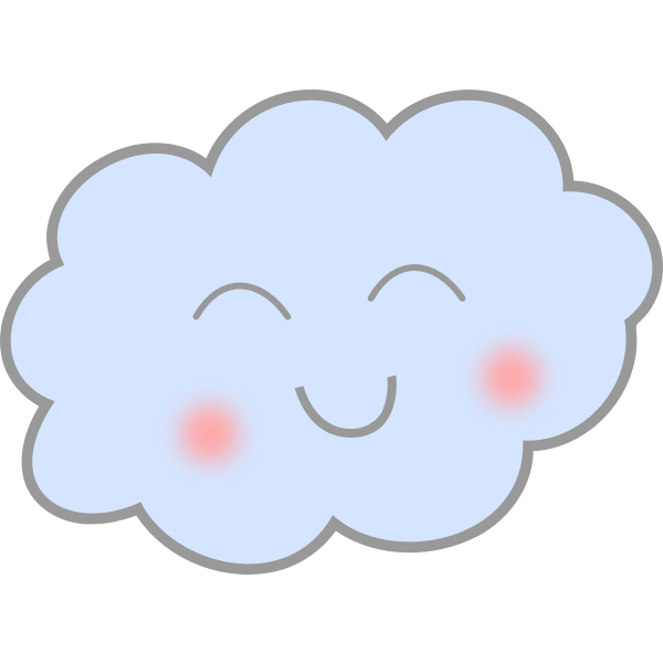 SVG Happy cloud illustration