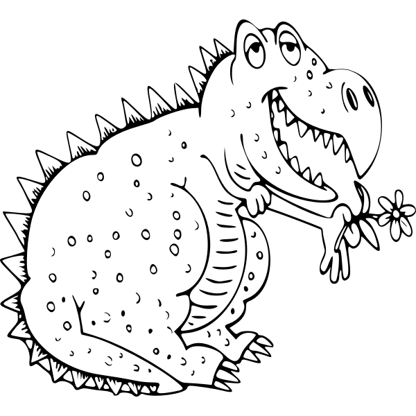 SVG Happy dinosaur image