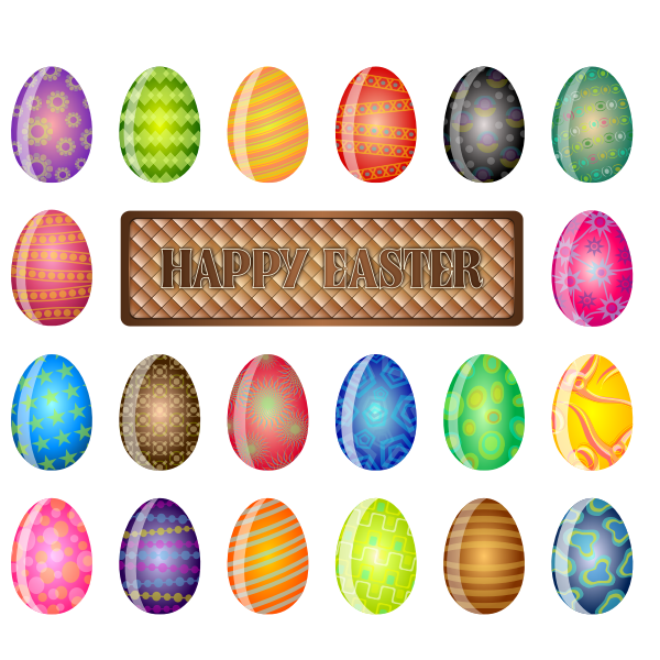 SVG Happy Easter sign vector image