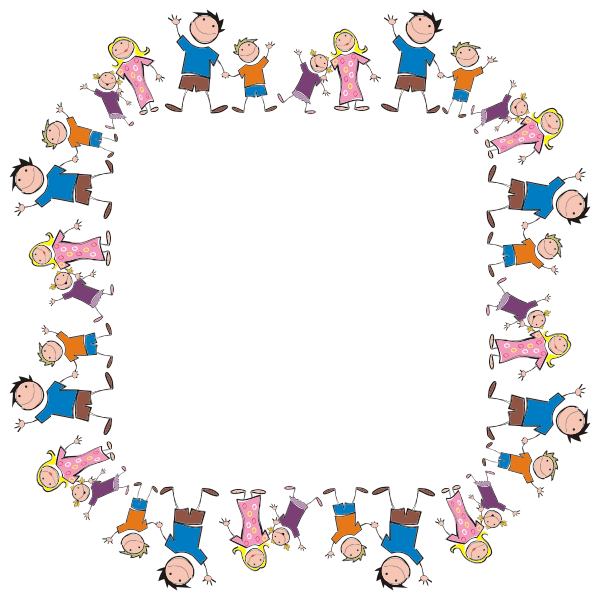 SVG Happy family in square