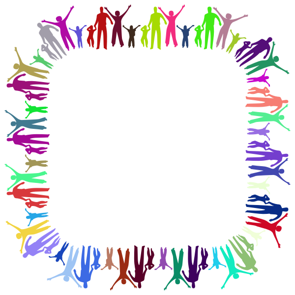 SVG Happy family square vector image