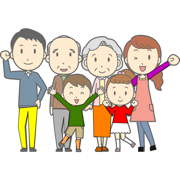 SVG Happy family vector clip art