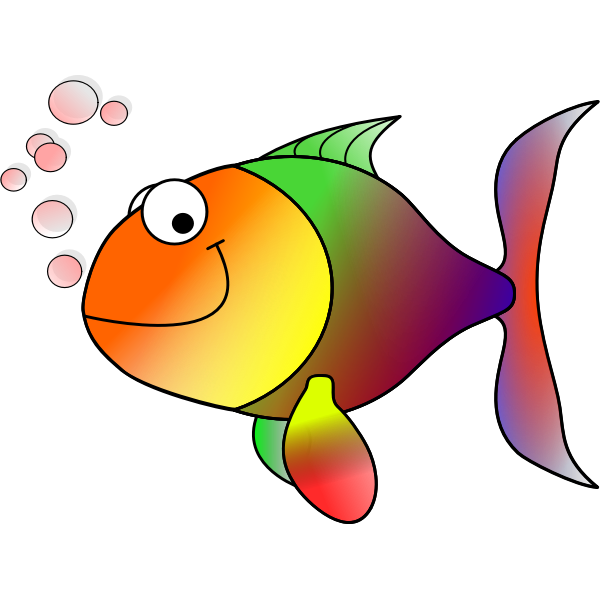 SVG Happy fish vector illustration