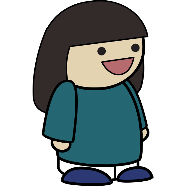 SVG Happy girl