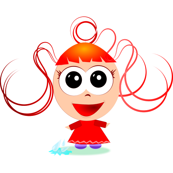 SVG Happy girl image