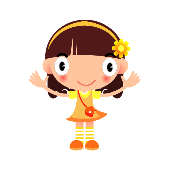SVG Happy girl vector image