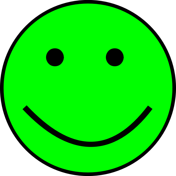 SVG Happy green positive face emoticon vector illustration