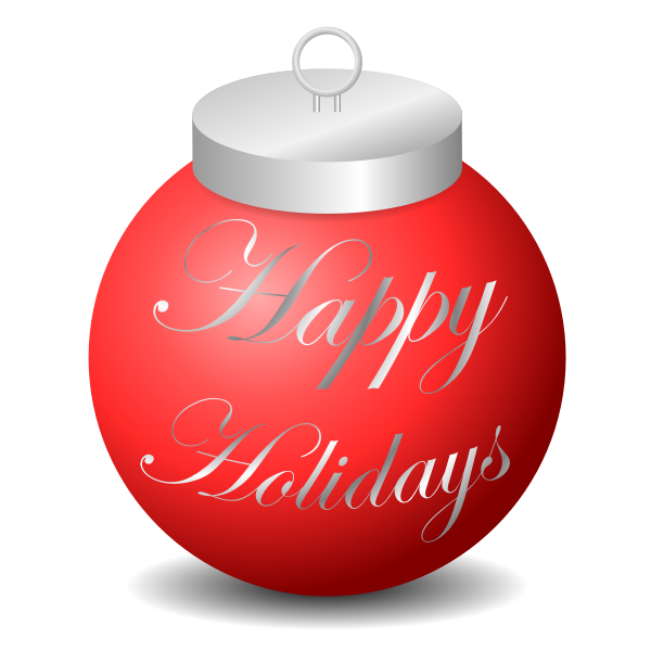 SVG Happy Holidays Ornament Vector