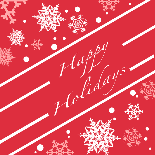 SVG Happy Holidays Red