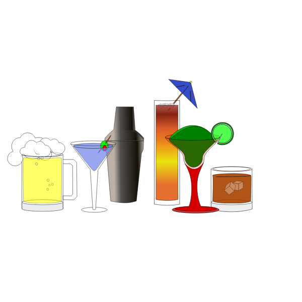 SVG Happy hour drinks