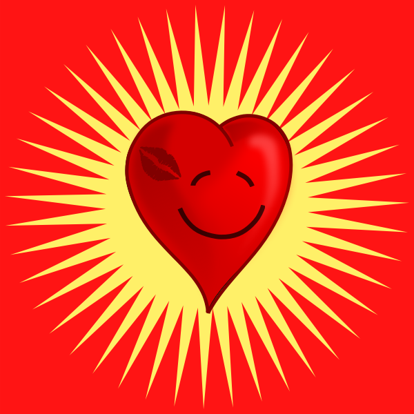 SVG Happy kissed heart vector graphics