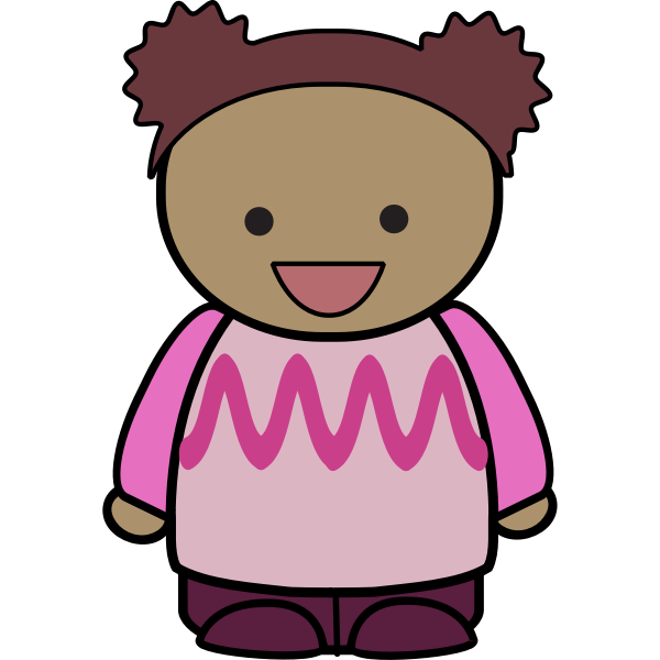 SVG Happy lady