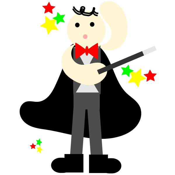 SVG Happy magician vector illustration