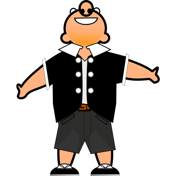 SVG Happy man cartoon style