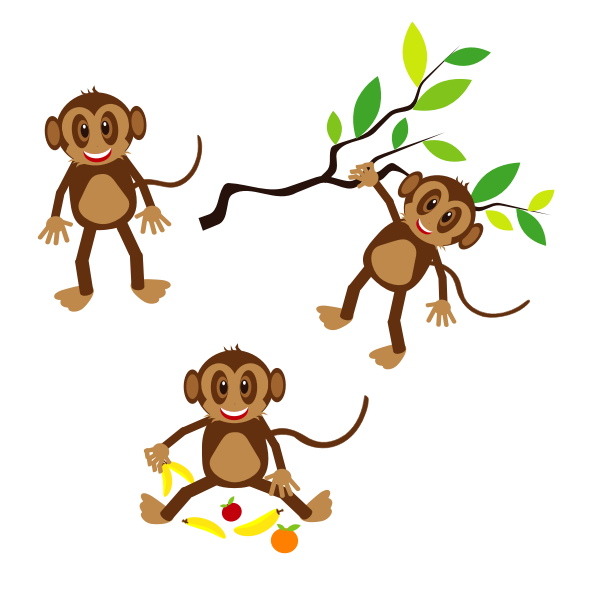 SVG Happy monkeys