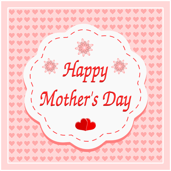 SVG Happy Mothers Day card