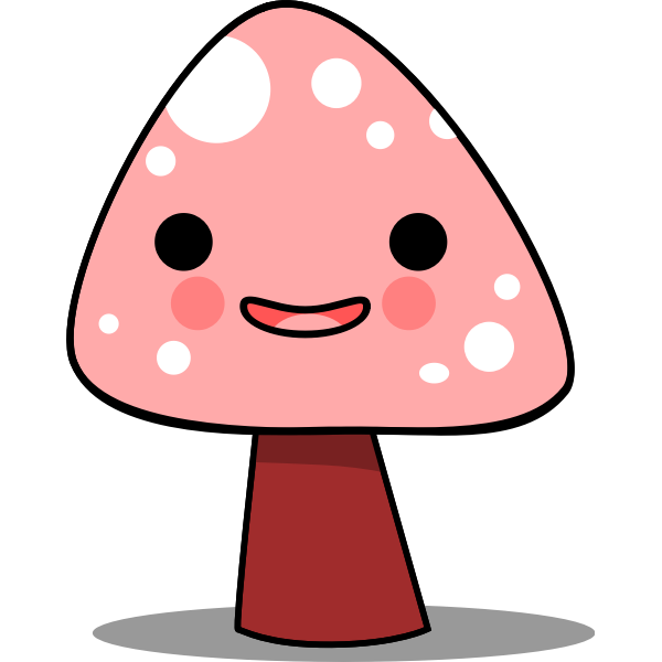 SVG Happy mushroom vector image
