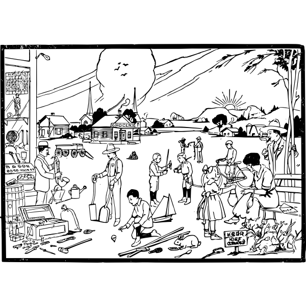 SVG Happy neighborhood