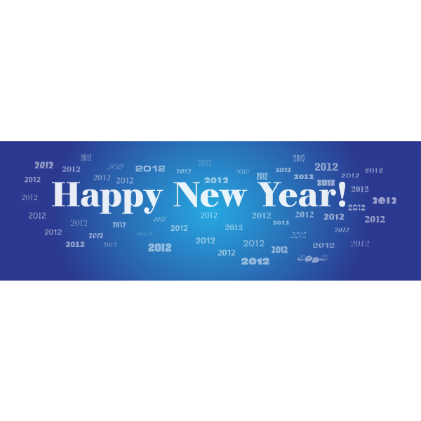 SVG Happy New Year 2012 sign vector image