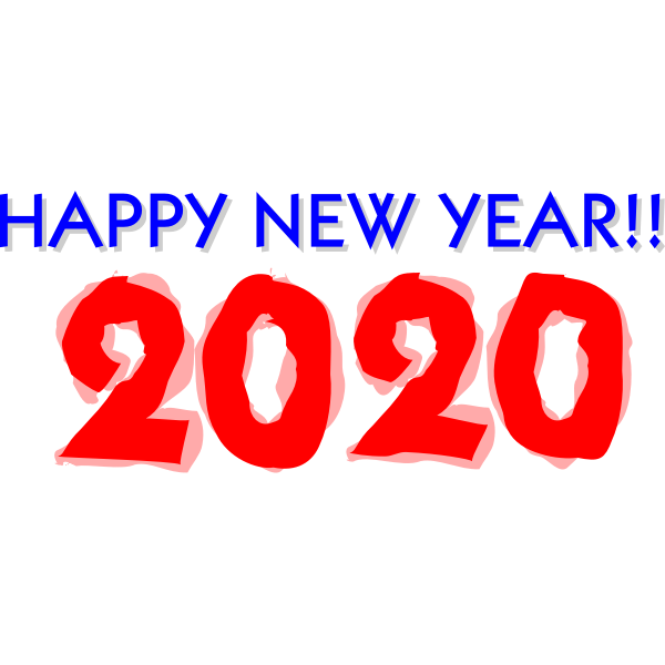 SVG Happy New Year 2020