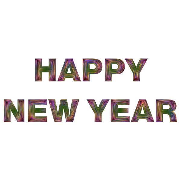 SVG Happy New Year Chromatic