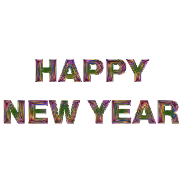 SVG Happy New Year Chromatic Enhanced