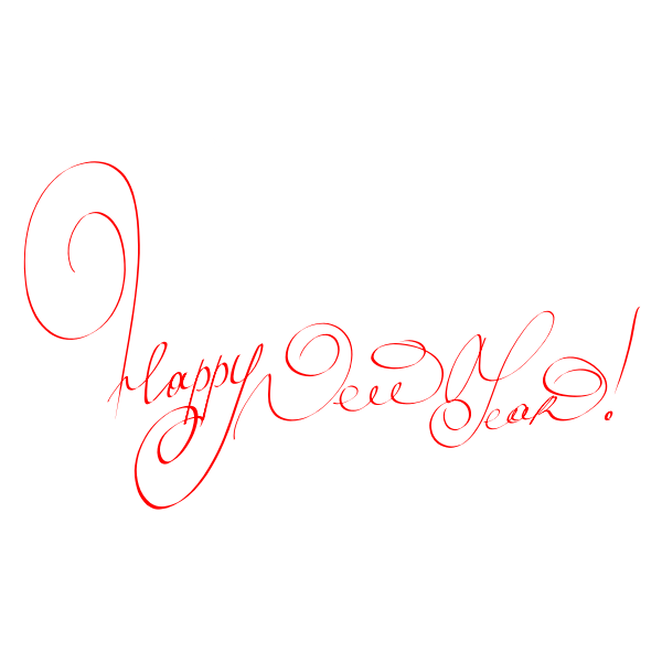 SVG Happy new year in handwritten letters vector image
