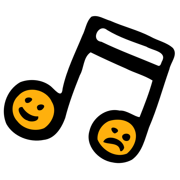 SVG Happy note vector drawing