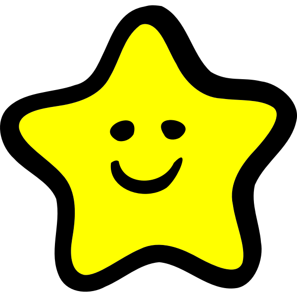 SVG Happy outlined star