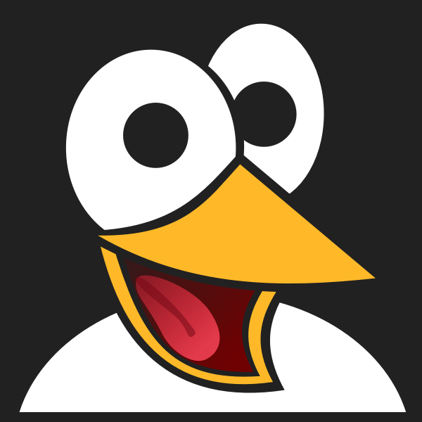 SVG Happy penguin avatar vector drawing