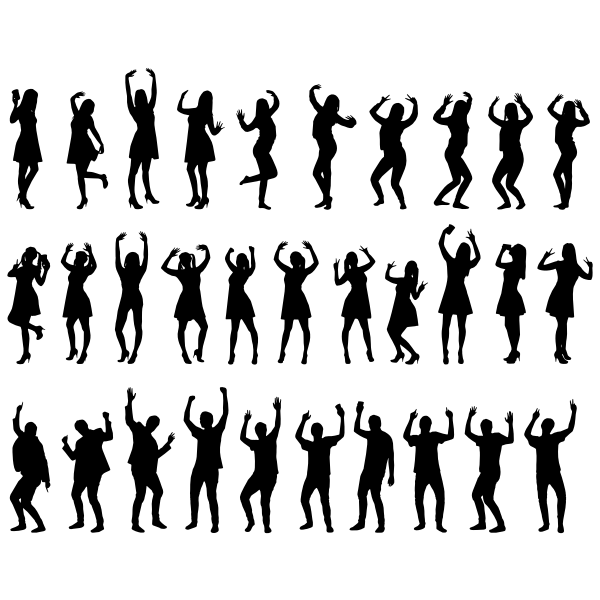 SVG Happy people silhouette