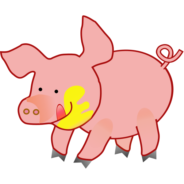 SVG Happy piglet vector image