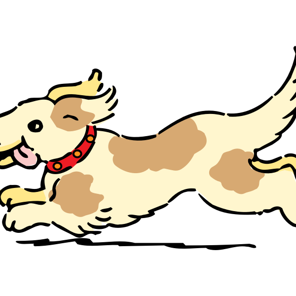 SVG Happy running dog vector image