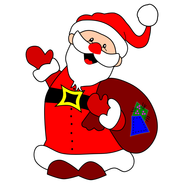 SVG Happy Santa Claus