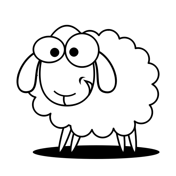 SVG Happy sheep icon vector image