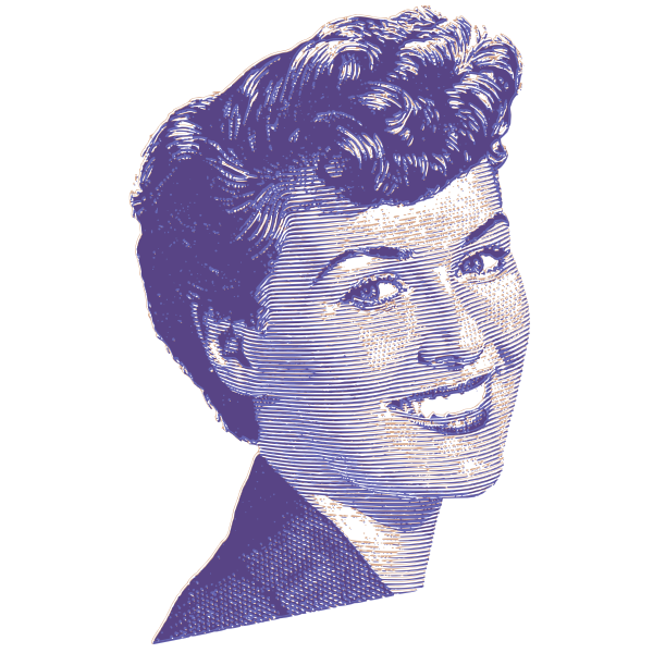 SVG Happy smiling lady