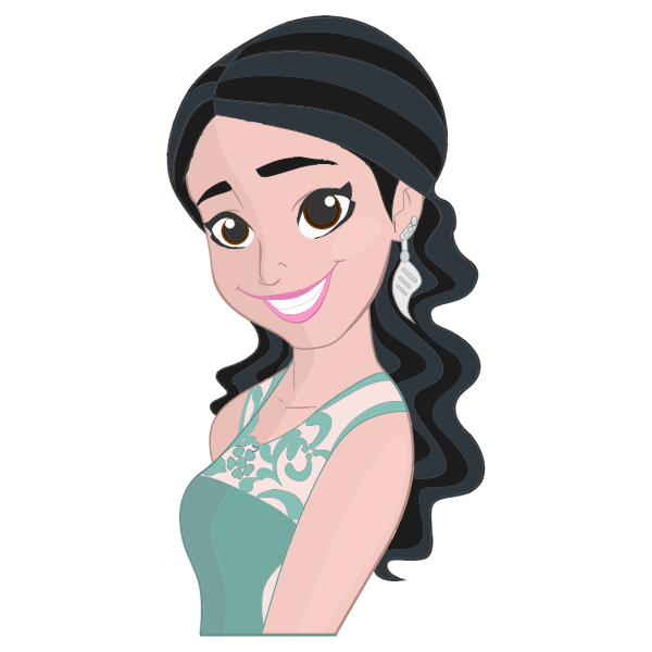 SVG Happy smiling woman