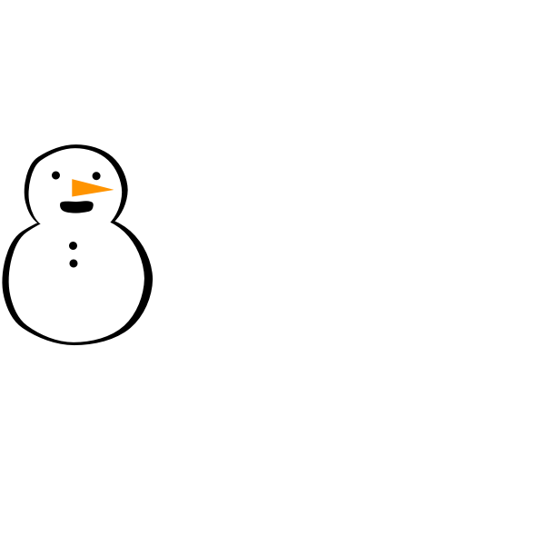 SVG Happy snowman