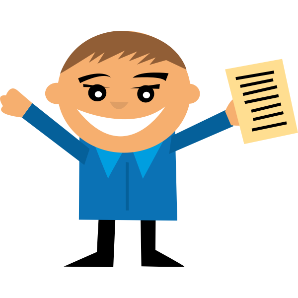 SVG Happy student vector illustration