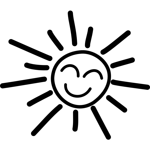 SVG Happy sun vector graphics