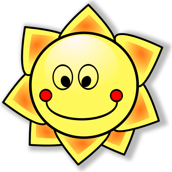 SVG Happy sun vector image